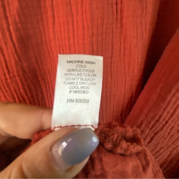 Drew Amber Tiered Cotton Gauze
Half Puff Button Sleeve Mini Sheath Dress SZ S - Picture 10 of 12